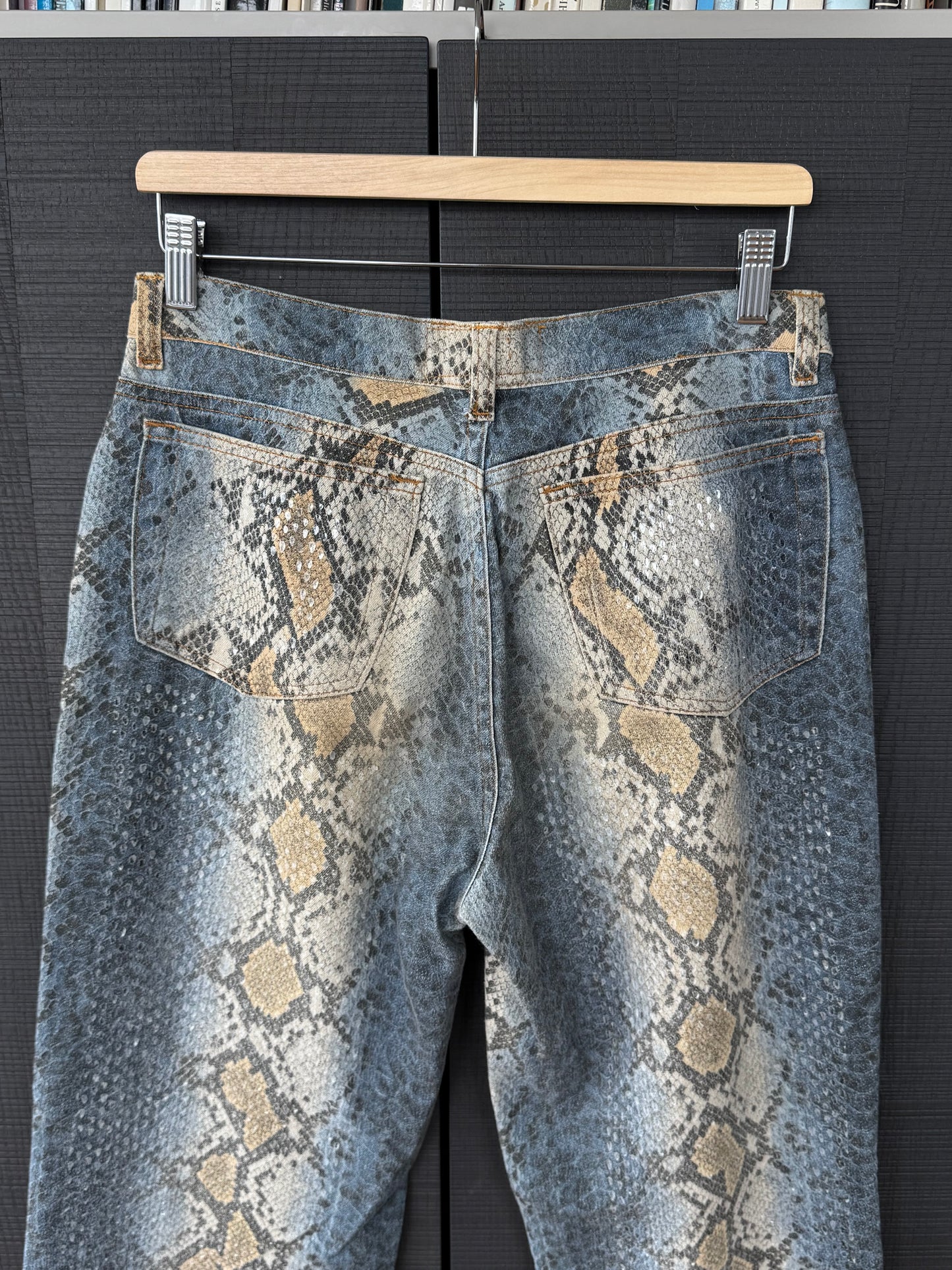 Roberto Cavalli FW1998 Python Print Runway Denim
