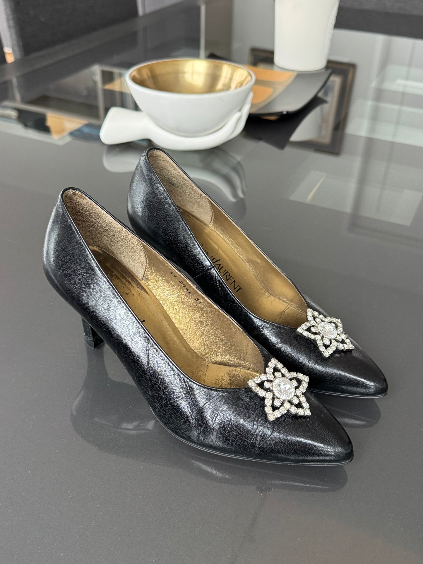Yves Saint Laurent 1990s Star-Embellished Pumps 36