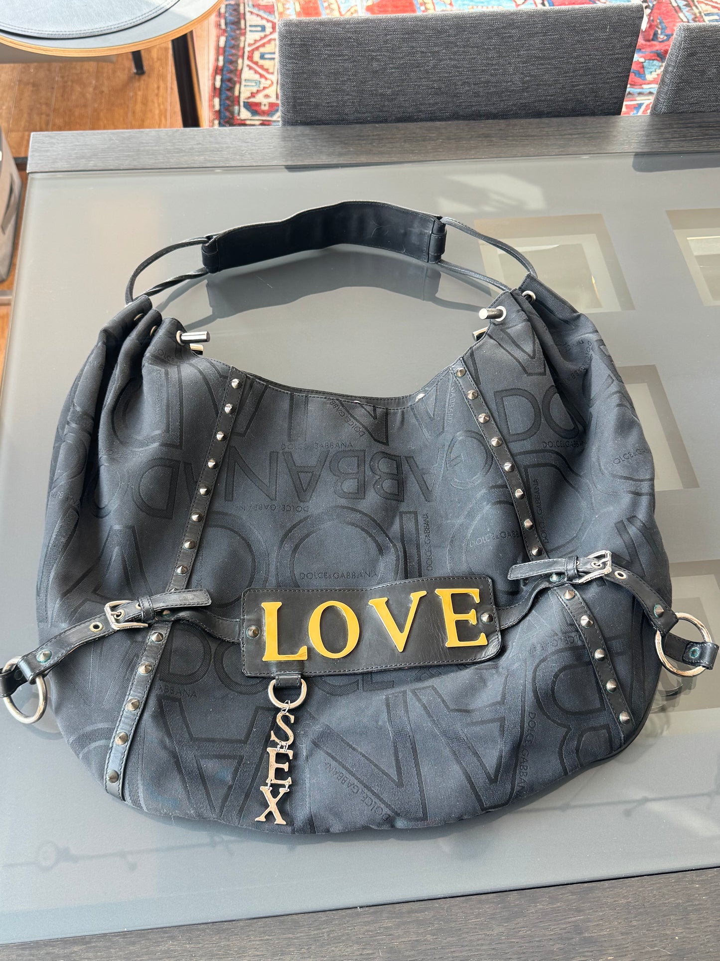 Dolce & Gabbana SS2003 “Sex & Love” Logo Shoulder Bag