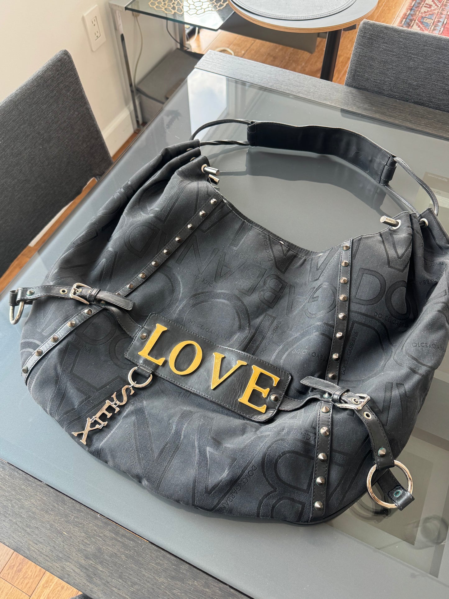 Dolce & Gabbana SS2003 “Sex & Love” Logo Shoulder Bag