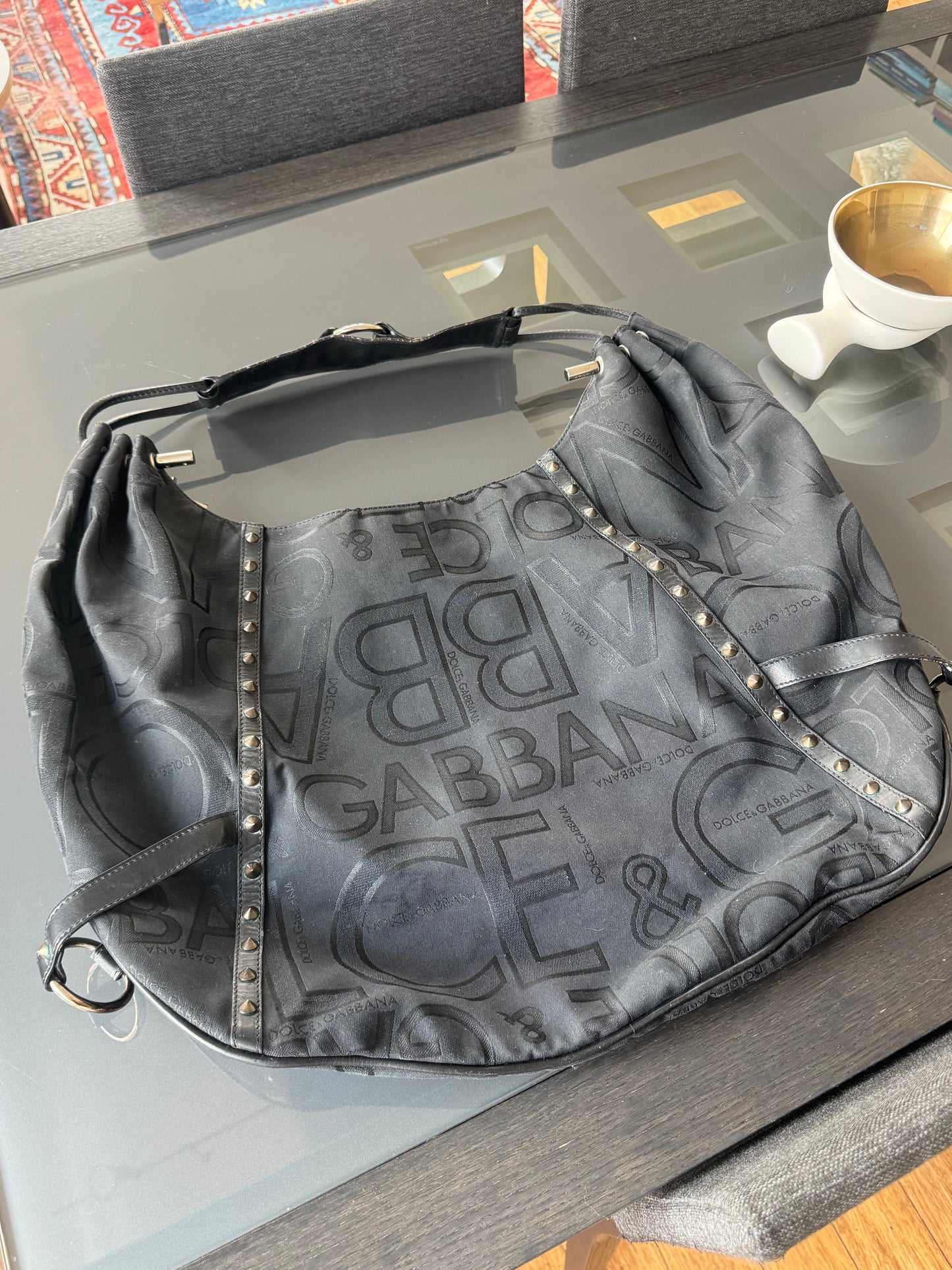 Dolce & Gabbana SS2003 “Sex & Love” Logo Shoulder Bag