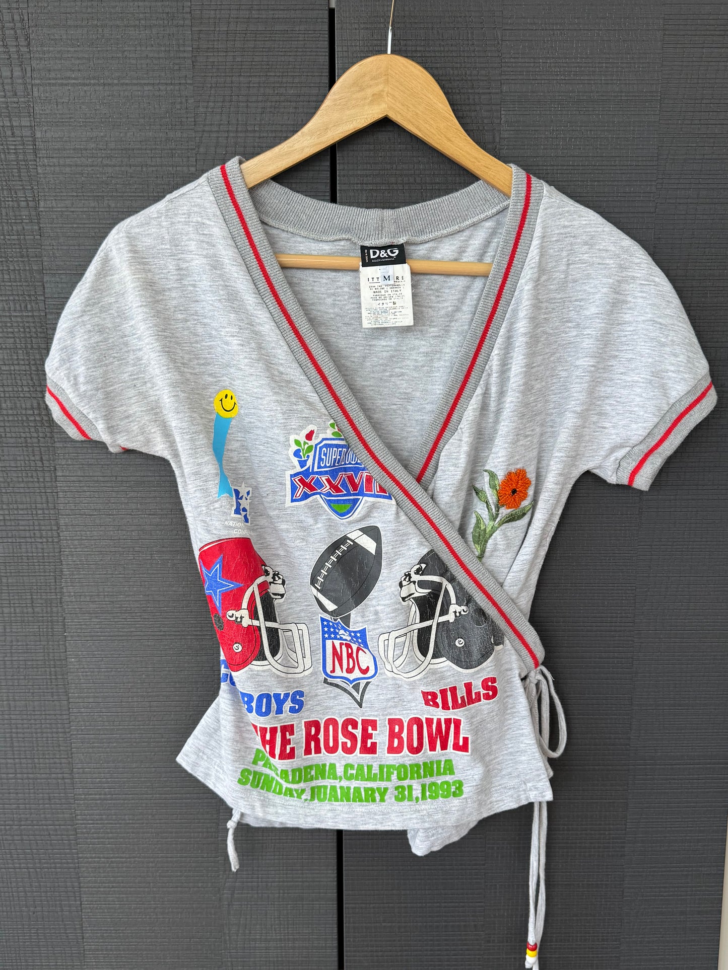 Vintage D&G Early 2000s Football Wrap Tee