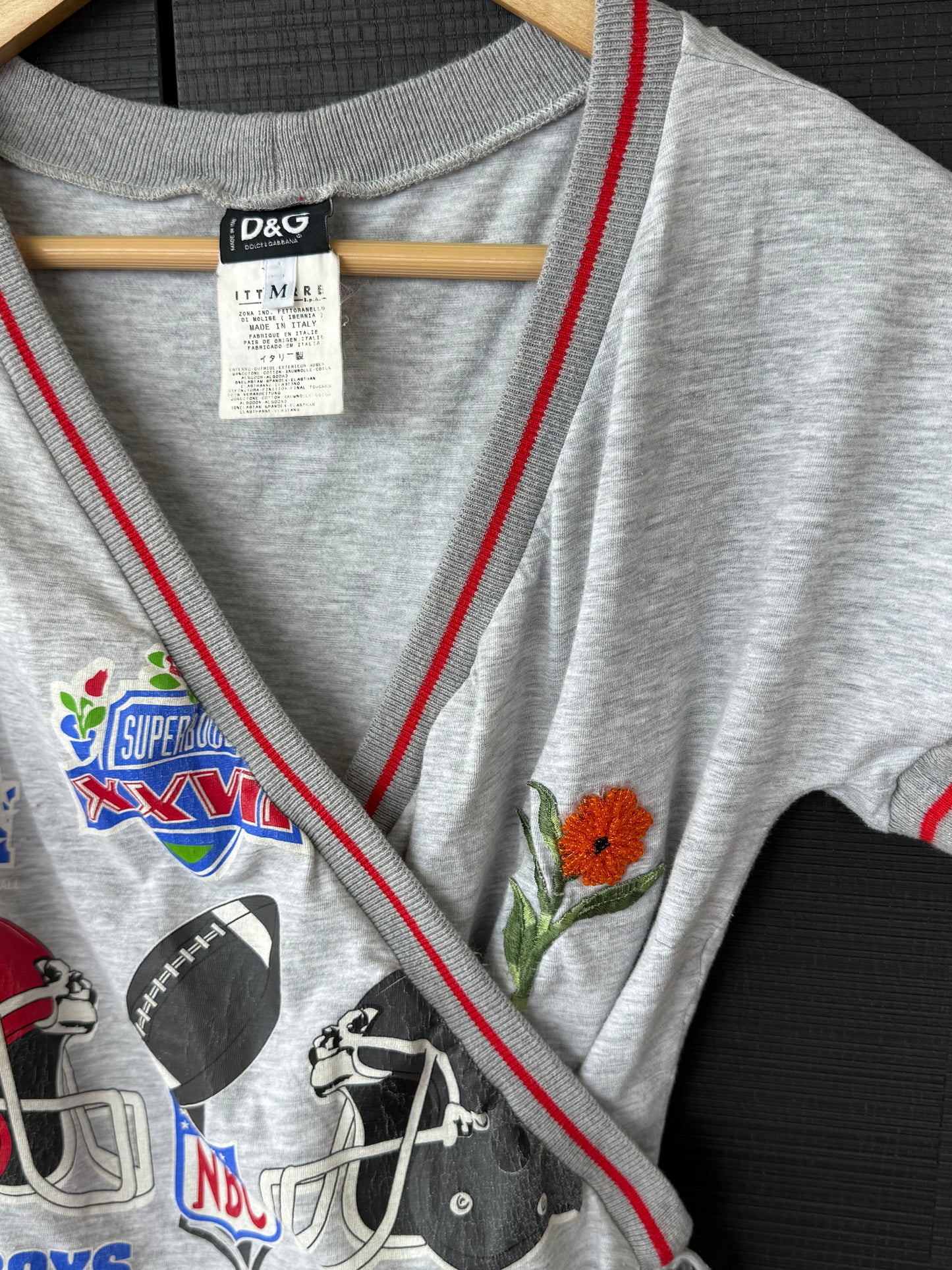 Vintage D&G Early 2000s Football Wrap Tee