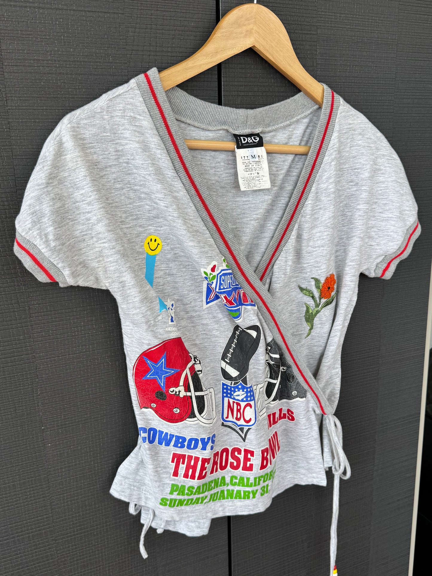 Vintage D&G Early 2000s Football Wrap Tee