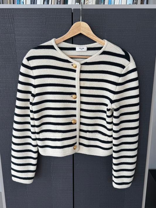 Celine by Hedi Slimane Spring/Summer 2023 Striped Cardigan