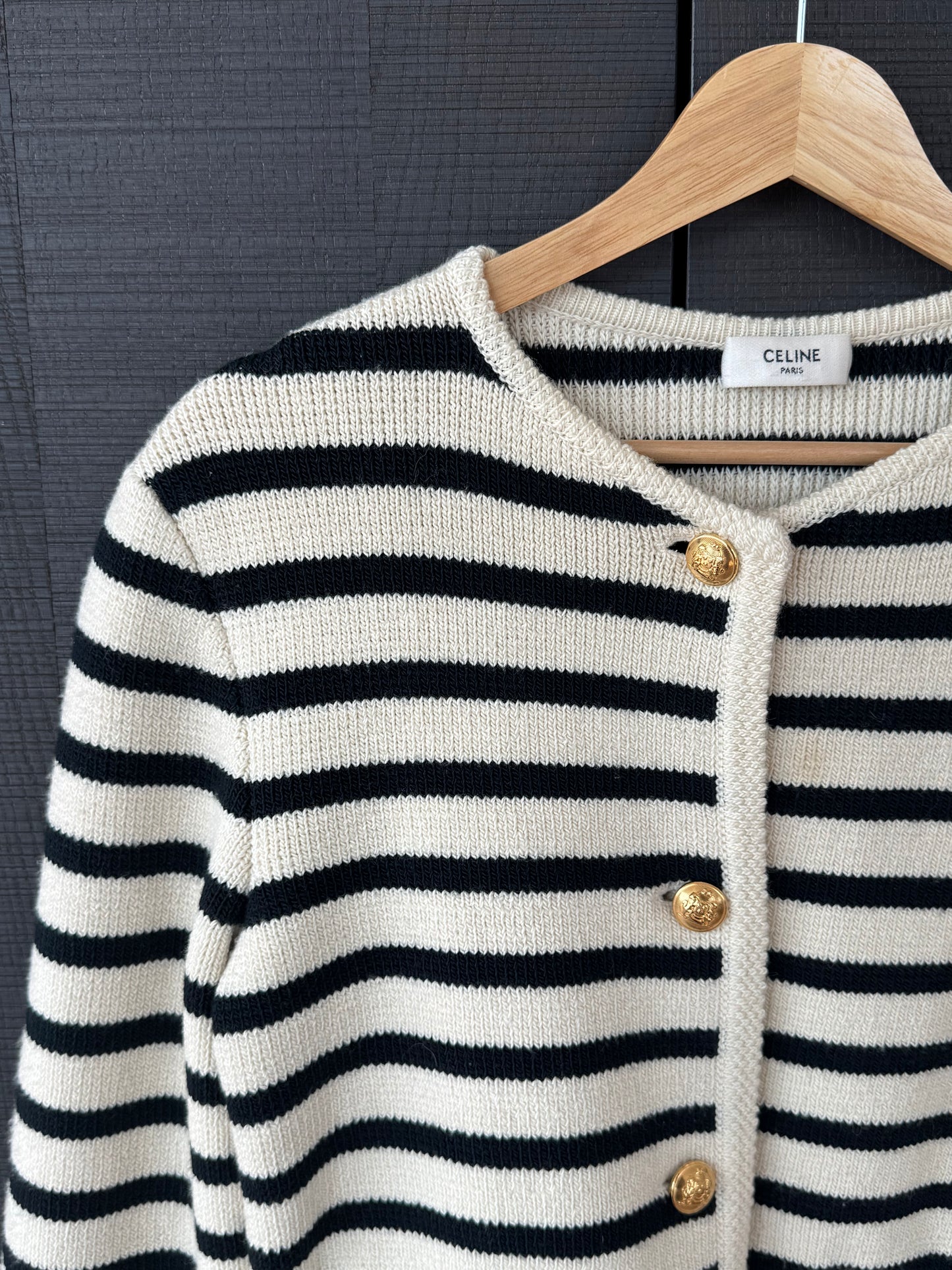 Celine by Hedi Slimane Spring/Summer 2023 Striped Cardigan