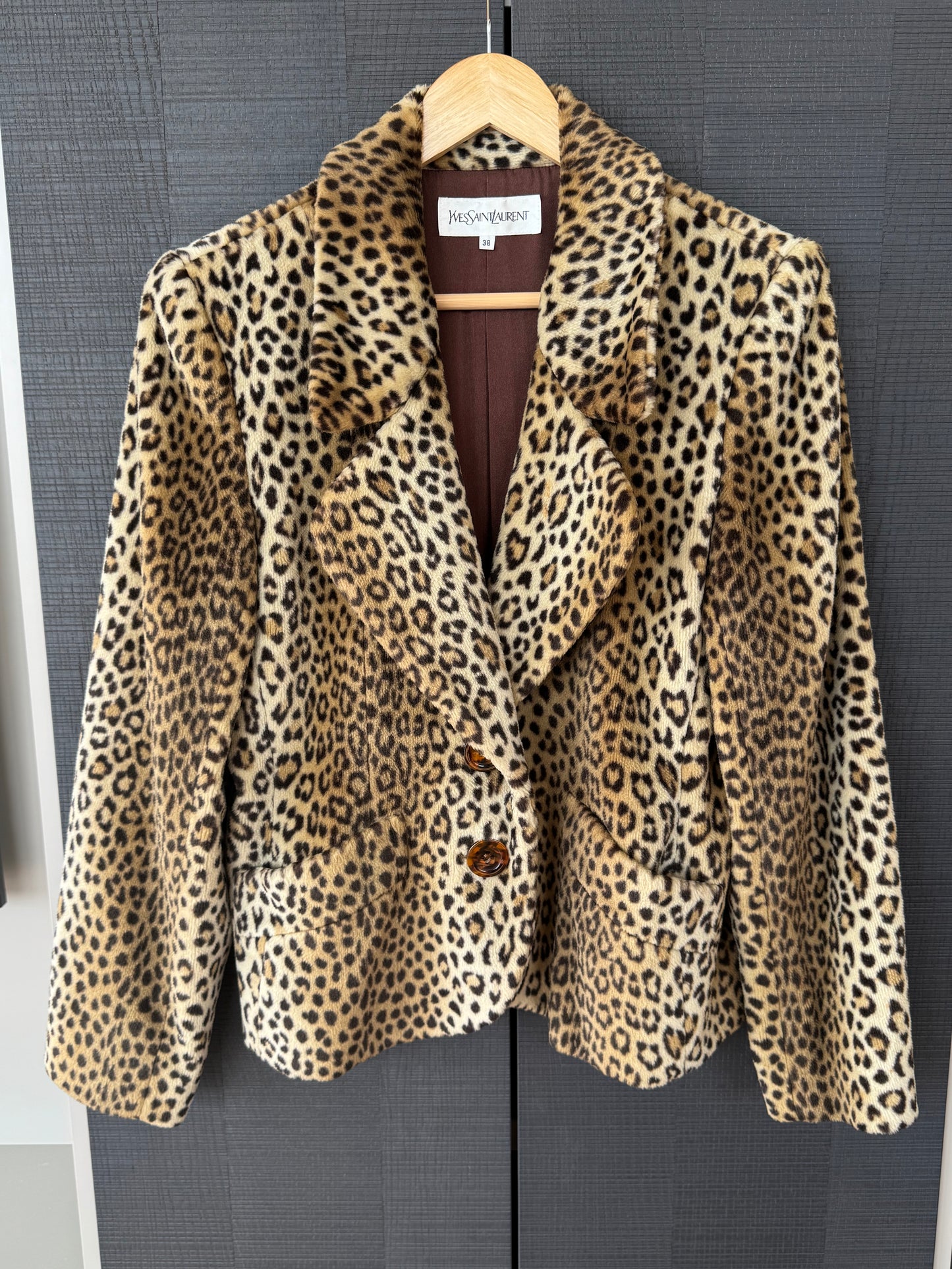 Vintage Yves Saint Laurent Leopard Print Blazer