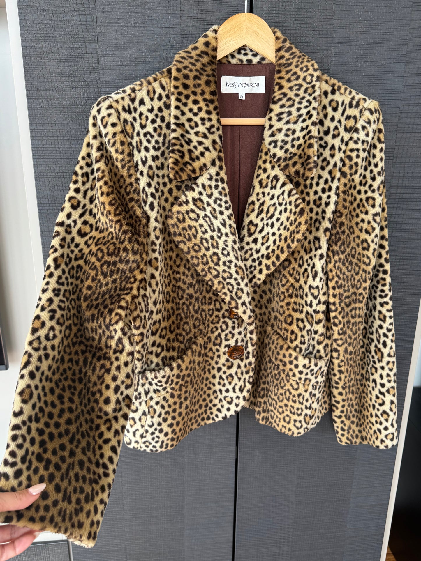 Vintage Yves Saint Laurent Leopard Print Blazer