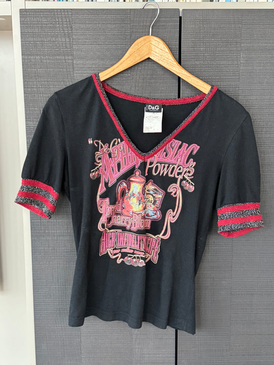 Early 2000s D&G “Aphrodisiac” Puff Sleeve Tee