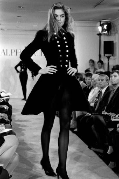Ralph Lauren 1991 Runway Red Wool Military Coat