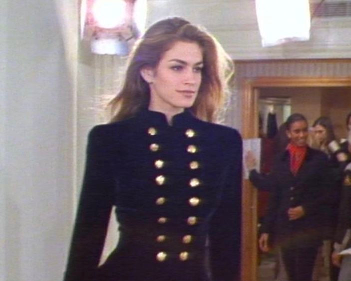 Ralph Lauren 1991 Runway Red Wool Military Coat