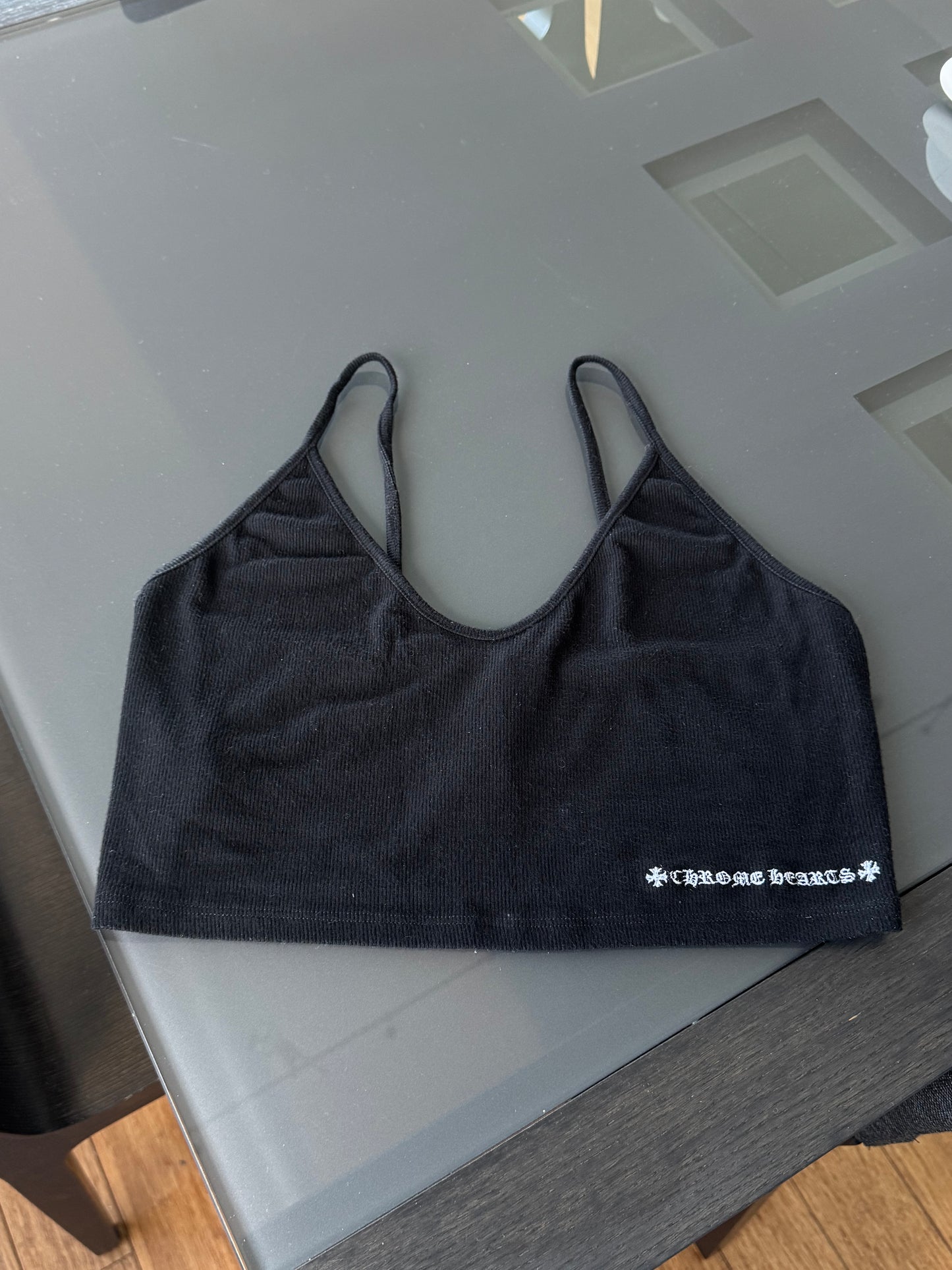 Chrome Hearts “Bad Seed” Black Bra Top