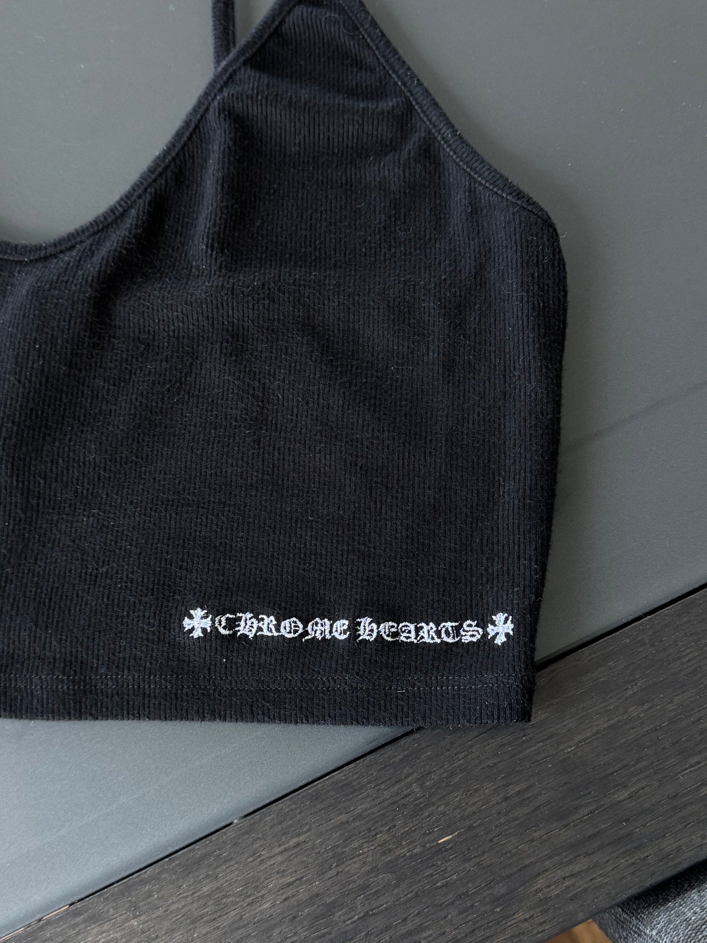 Chrome Hearts “Bad Seed” Black Bra Top