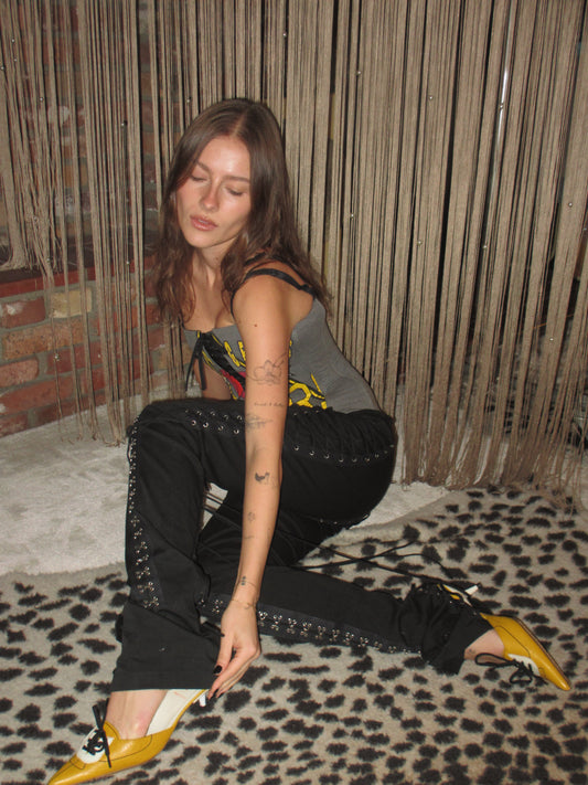 Vintage Dolce & Gabbana Lace-Up Corset Pants