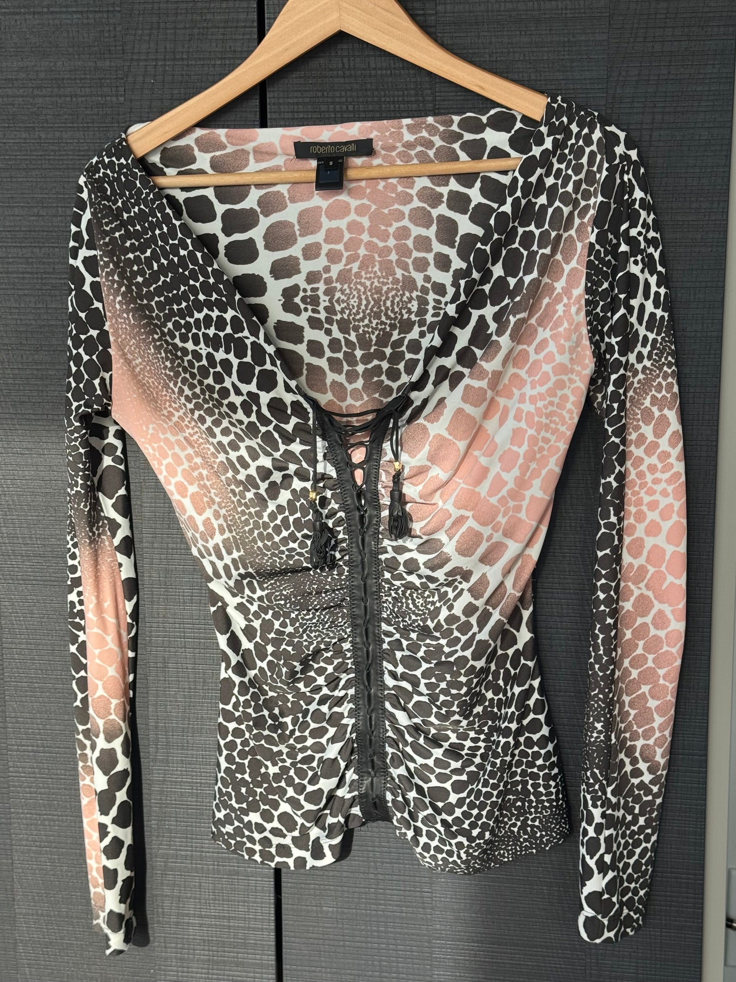 Roberto Cavalli S/S 2004 Giraffe Print Top