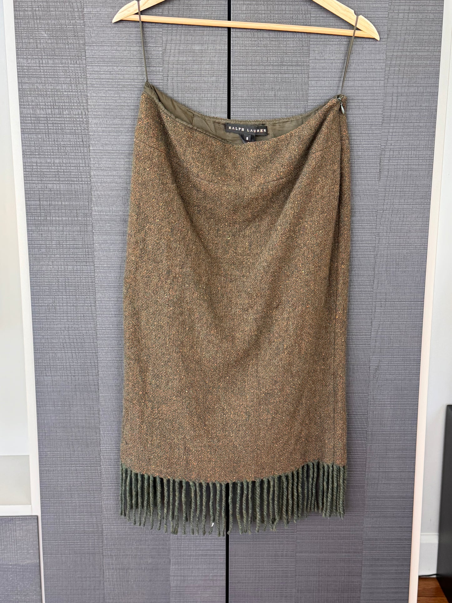 Vintage Ralph Lauren Wool Fringe Skirt