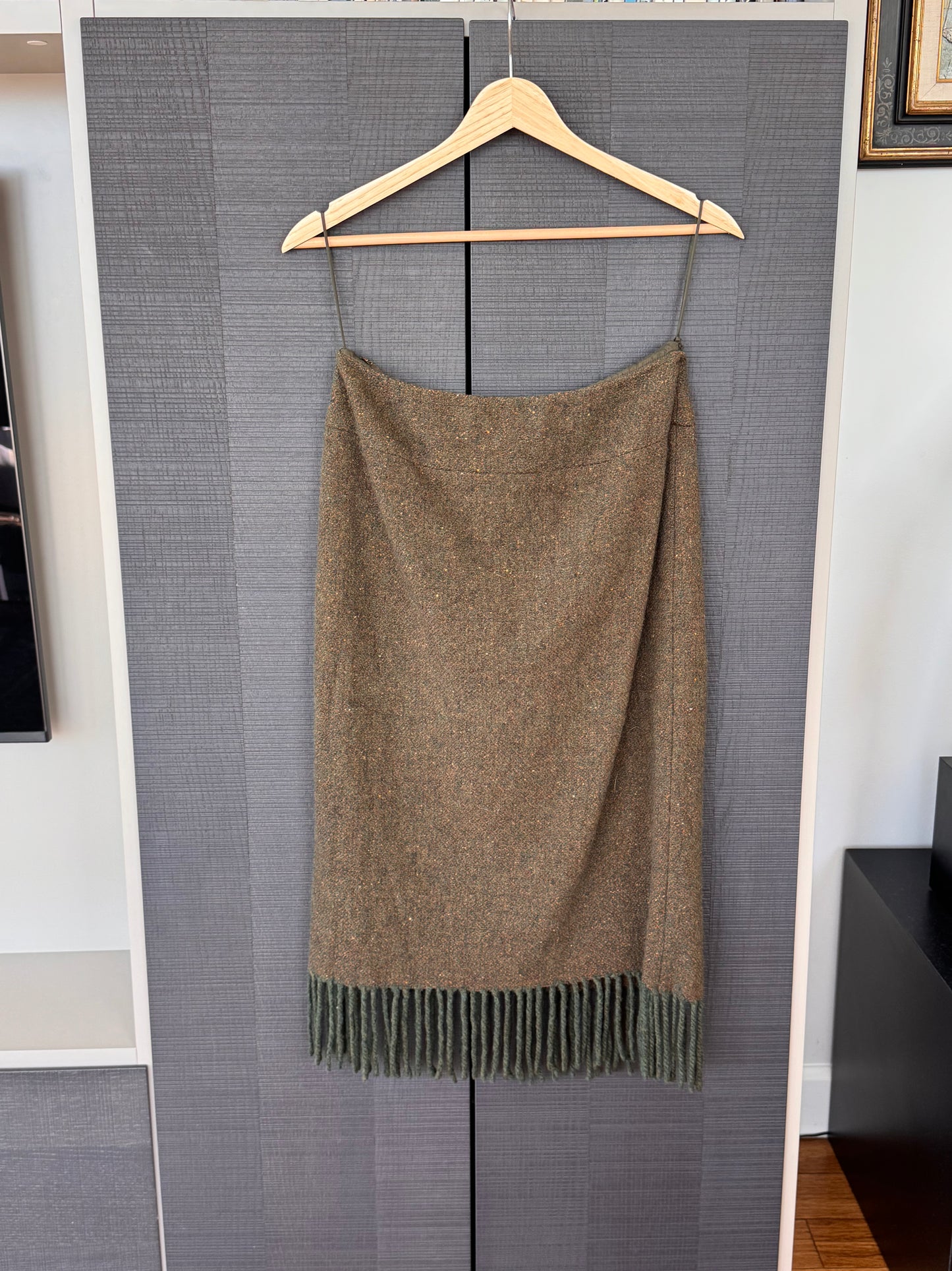 Vintage Ralph Lauren Wool Fringe Skirt