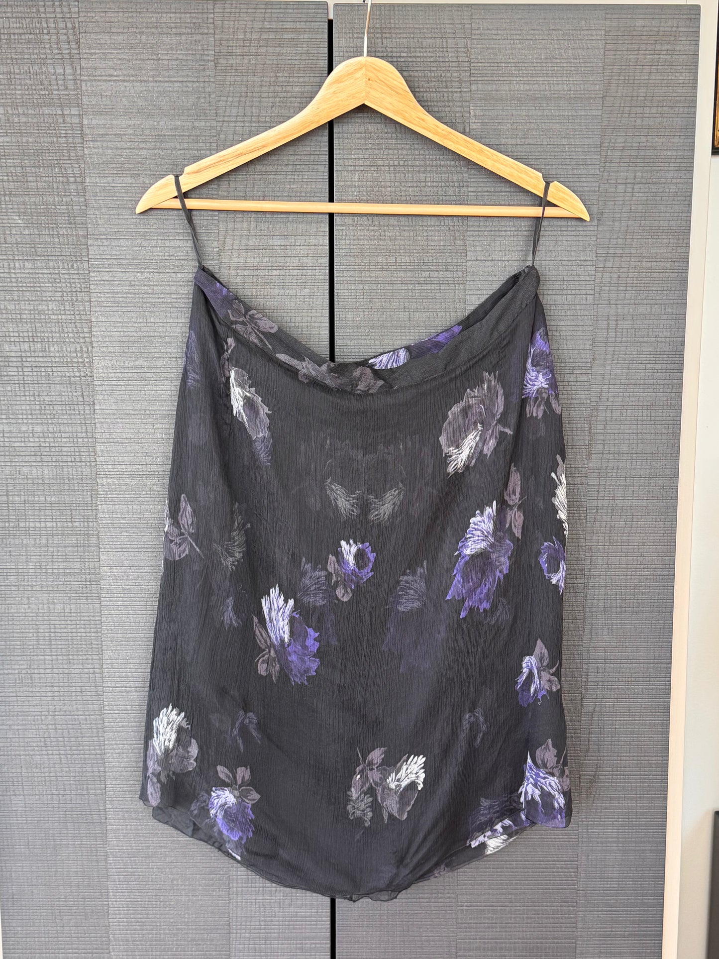 Prada FW2005 Floral Silk Chiffon Skirt