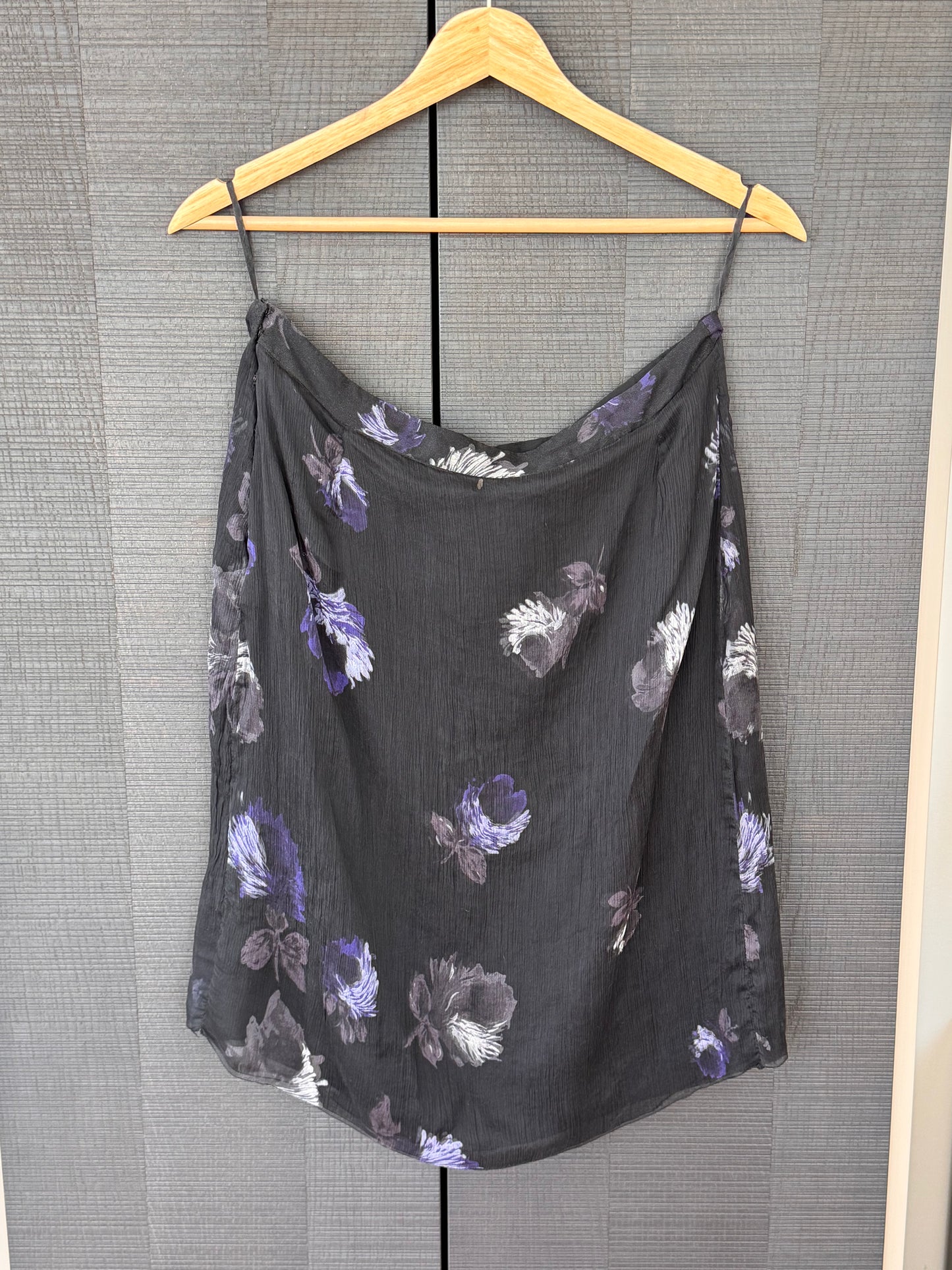 Prada FW2005 Floral Silk Chiffon Skirt