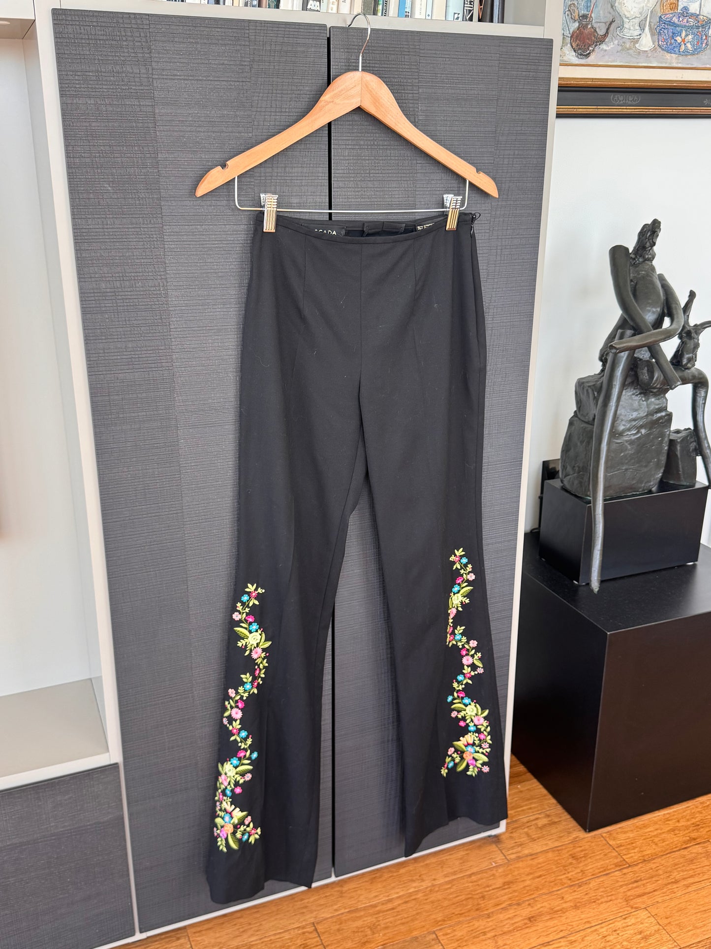 Vintage Escada Floral Embroidered Trousers