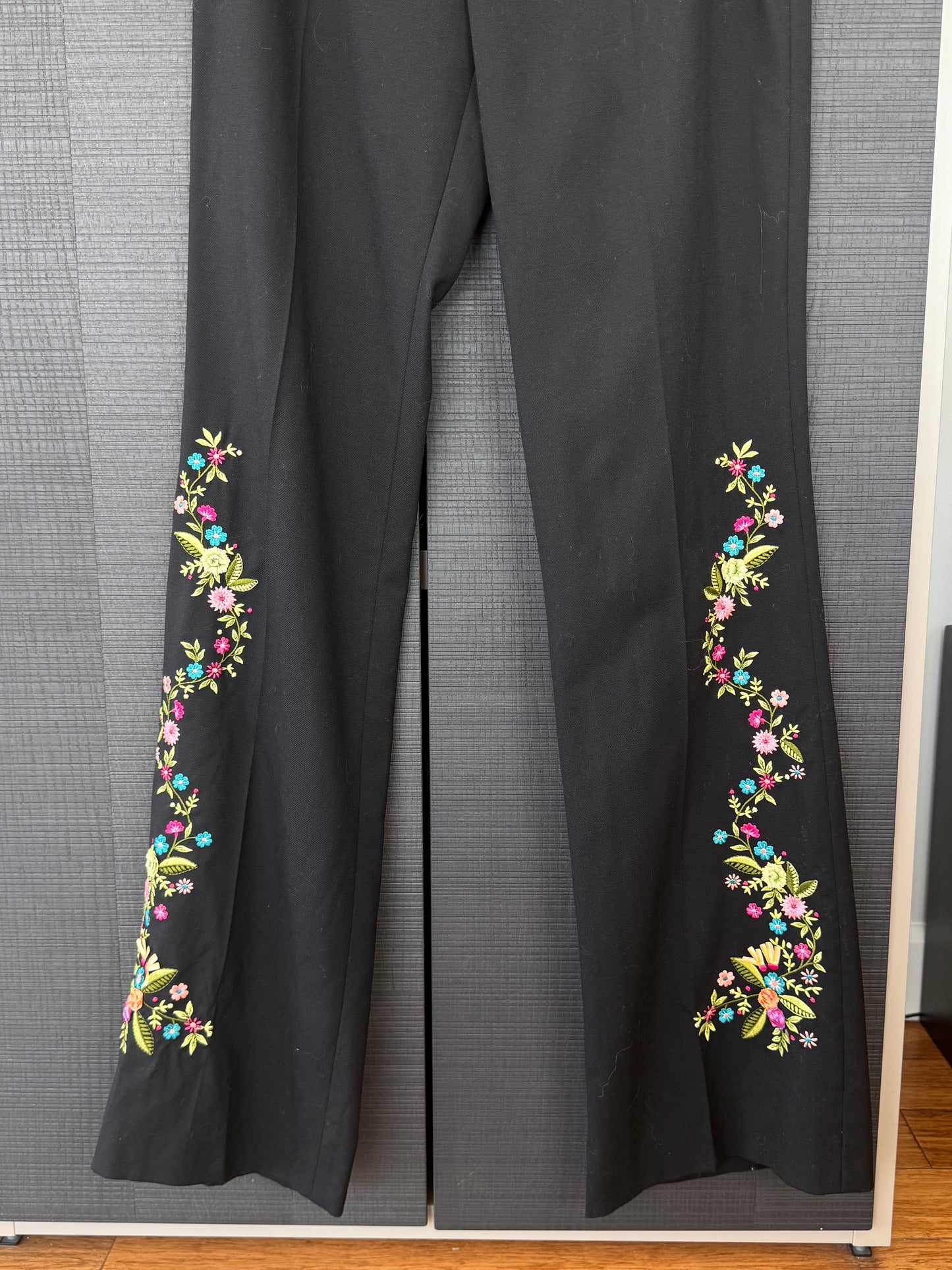 Vintage Escada Floral Embroidered Trousers