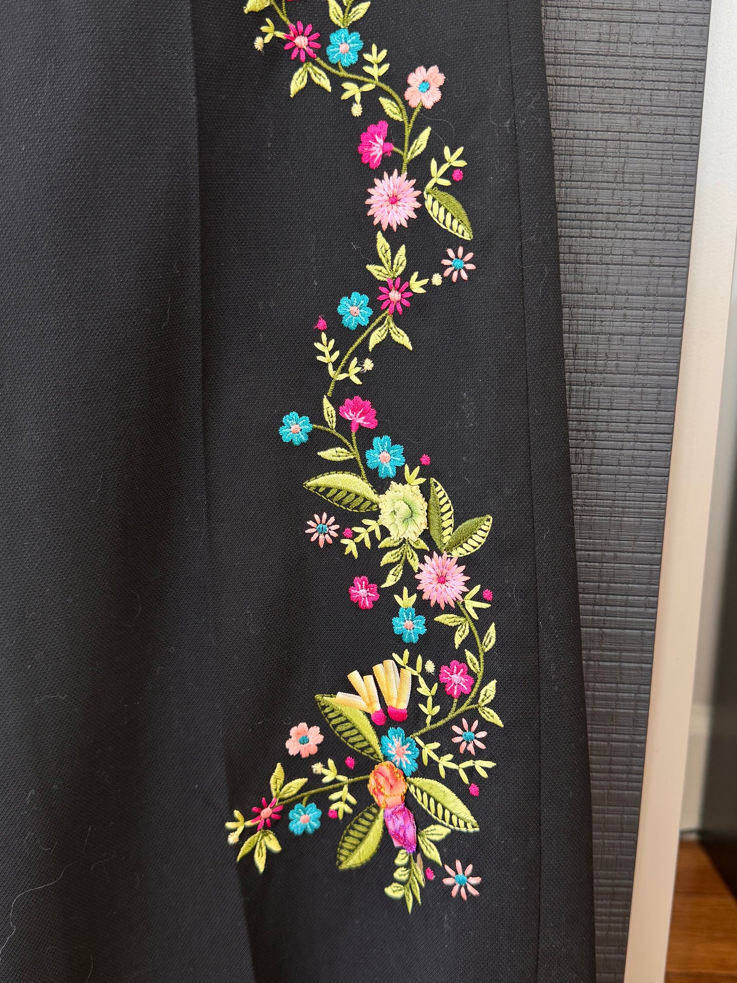 Vintage Escada Floral Embroidered Trousers