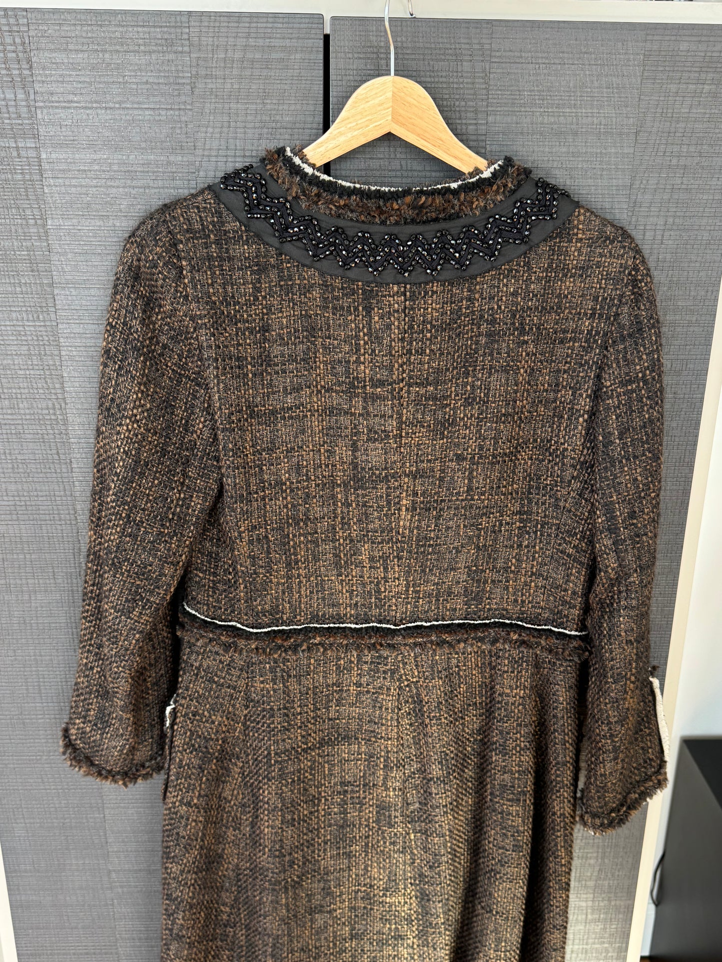 Prada Fall/Winter 2005 Embellished Tweed Coat