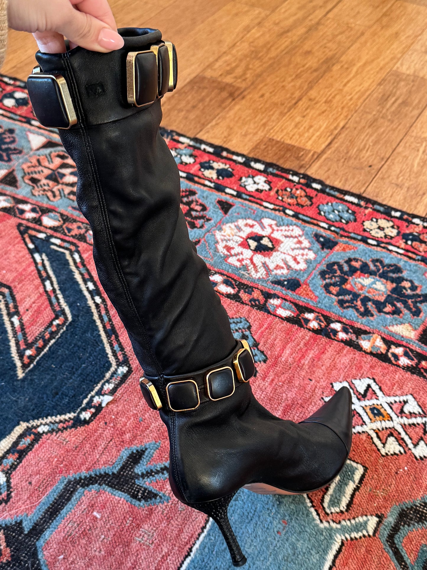 Les Tropeziennes Embellished Leather Boots ~36.5