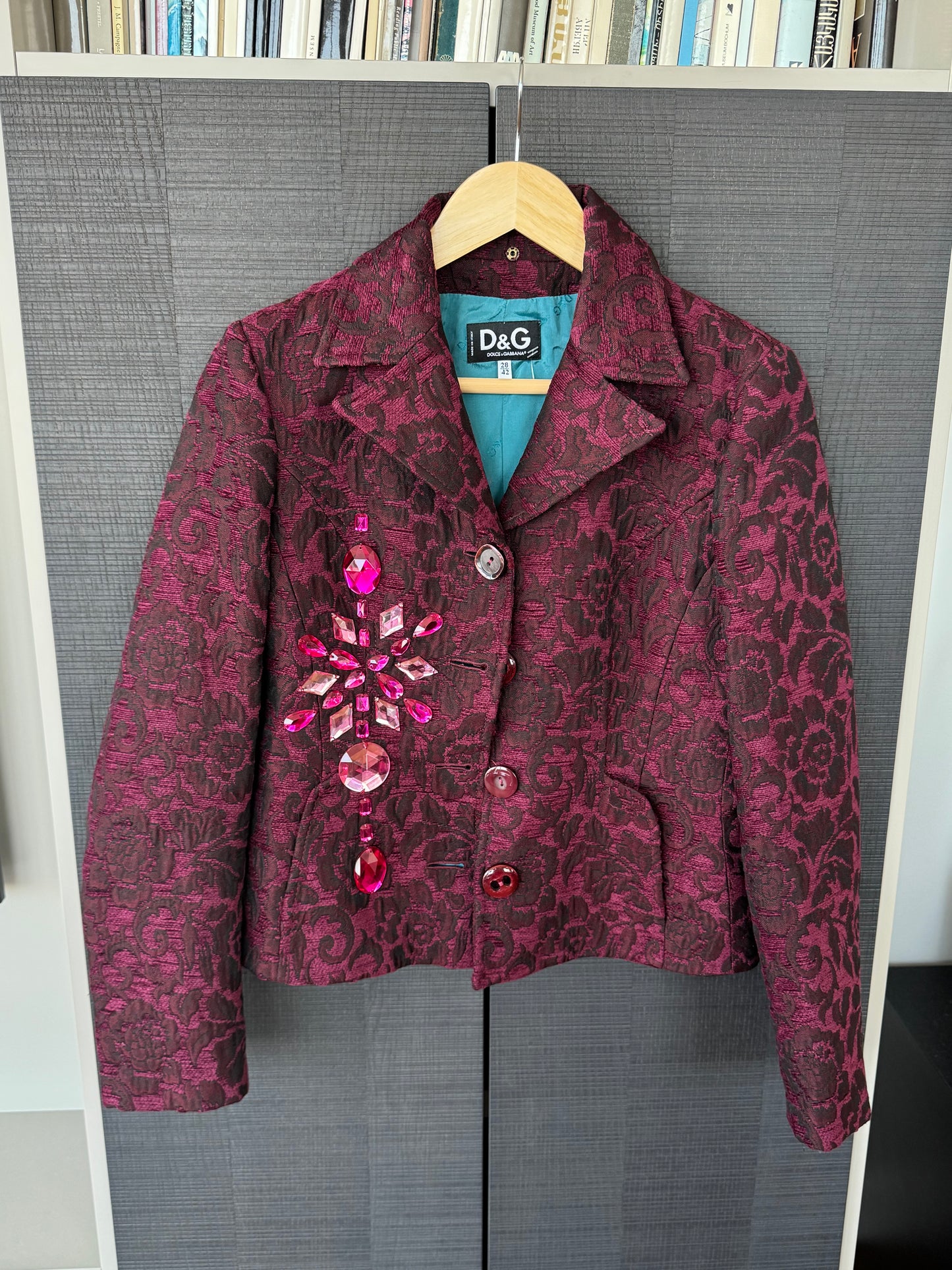 Vintage 1990s D&G Embellished Brocade Skirt Suit Set
