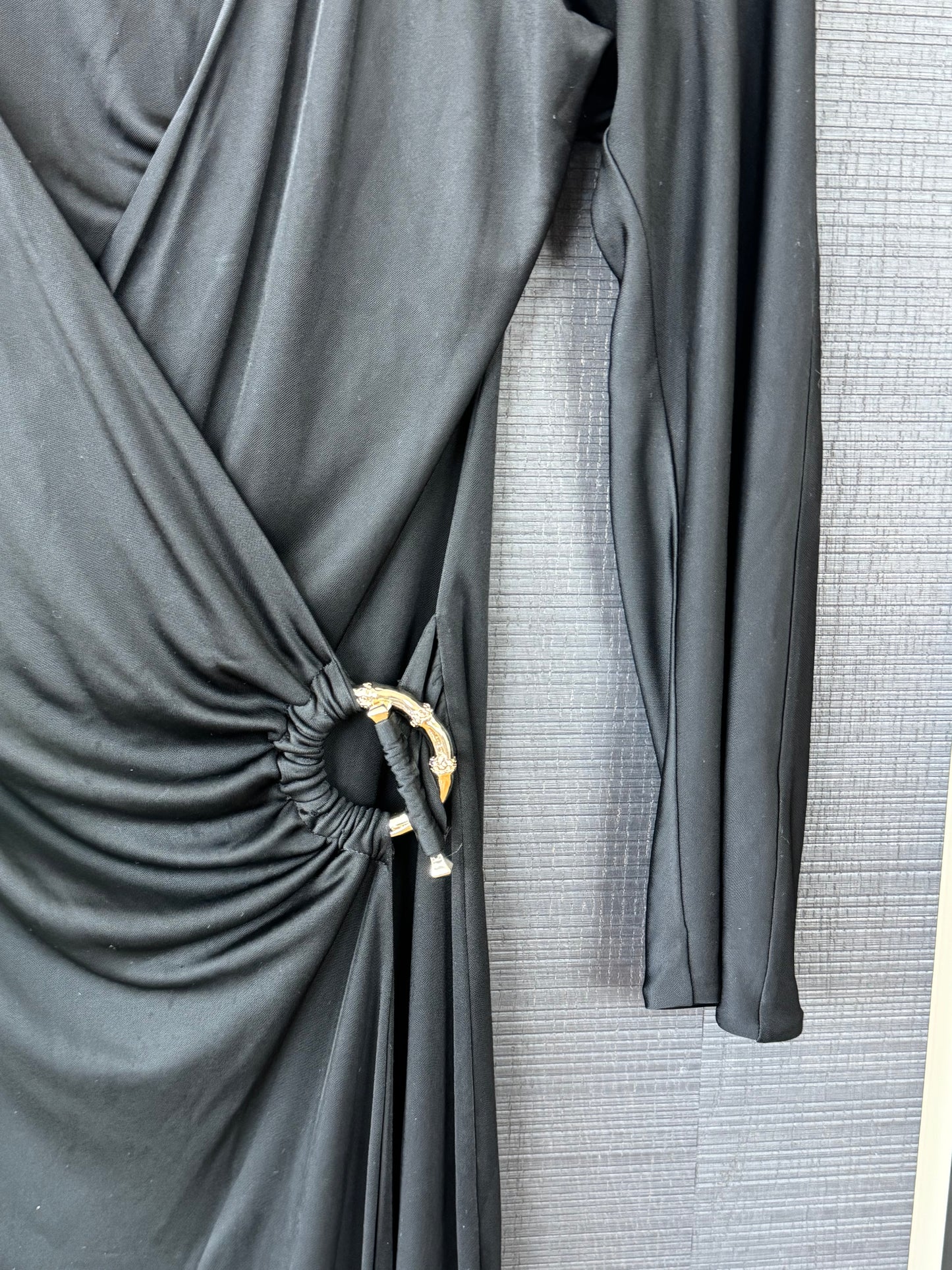 Gucci 2007 Black Jersey Bamboo Ring Dress