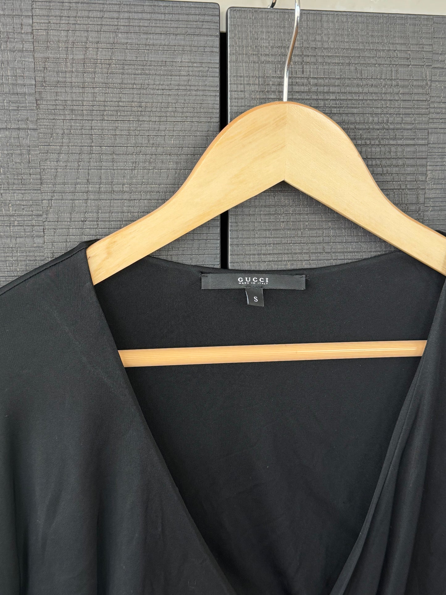 Gucci 2007 Black Jersey Bamboo Ring Dress