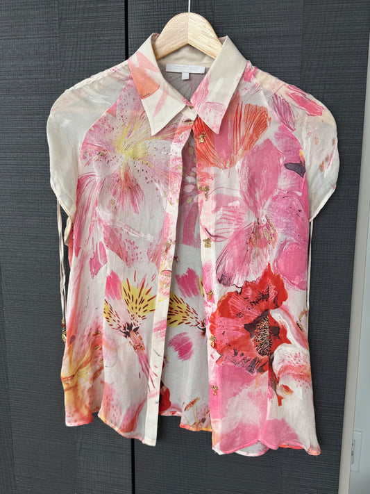 Roberto Cavalli 1990s Silk Charm Top