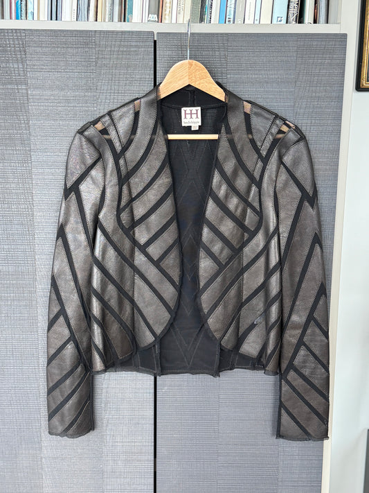 Haute Hippie Leather & Mesh Jacket