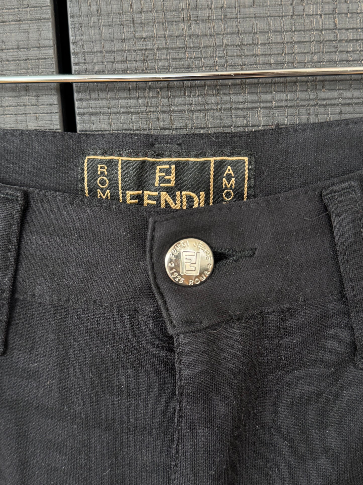 Fendi Zucca Monogram Black Stretch Pants