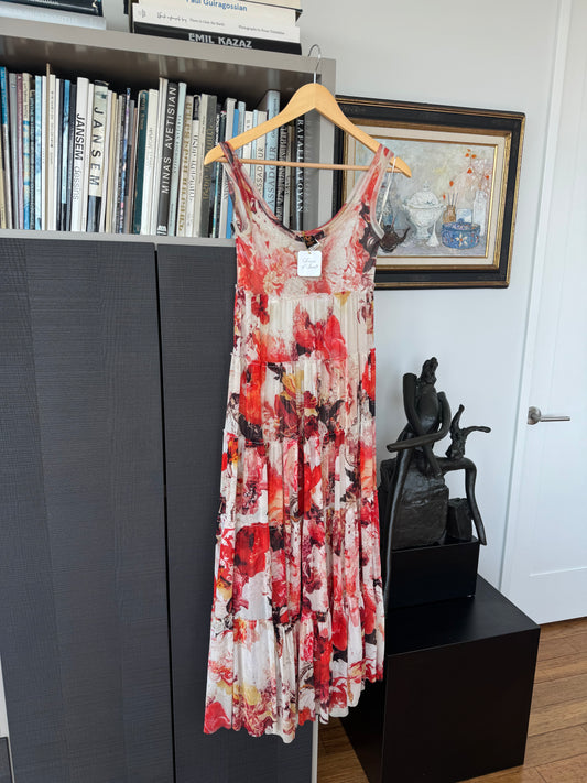Jean Paul Gaultier Soleil Tiered Floral Maxi Dress