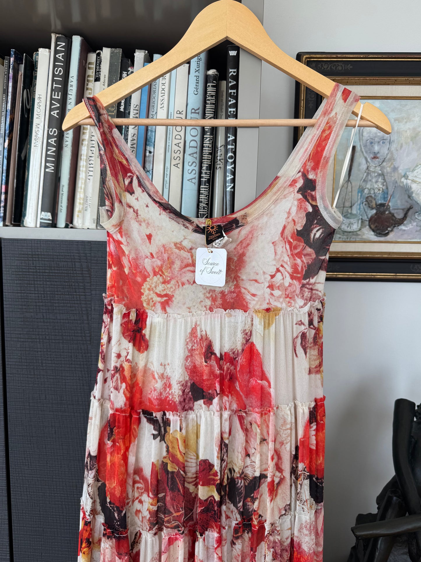 Jean Paul Gaultier Soleil Tiered Floral Maxi Dress