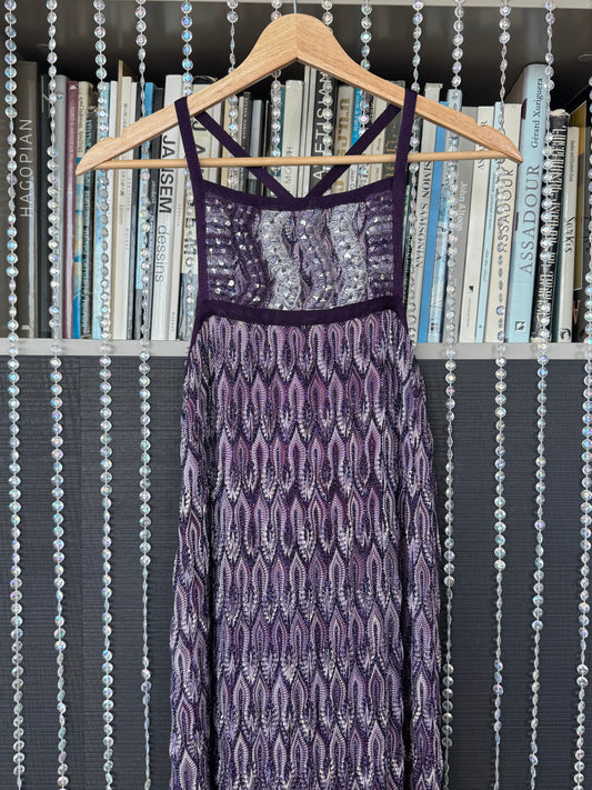 Vintage Missoni Flame Stitch Maxi Dress