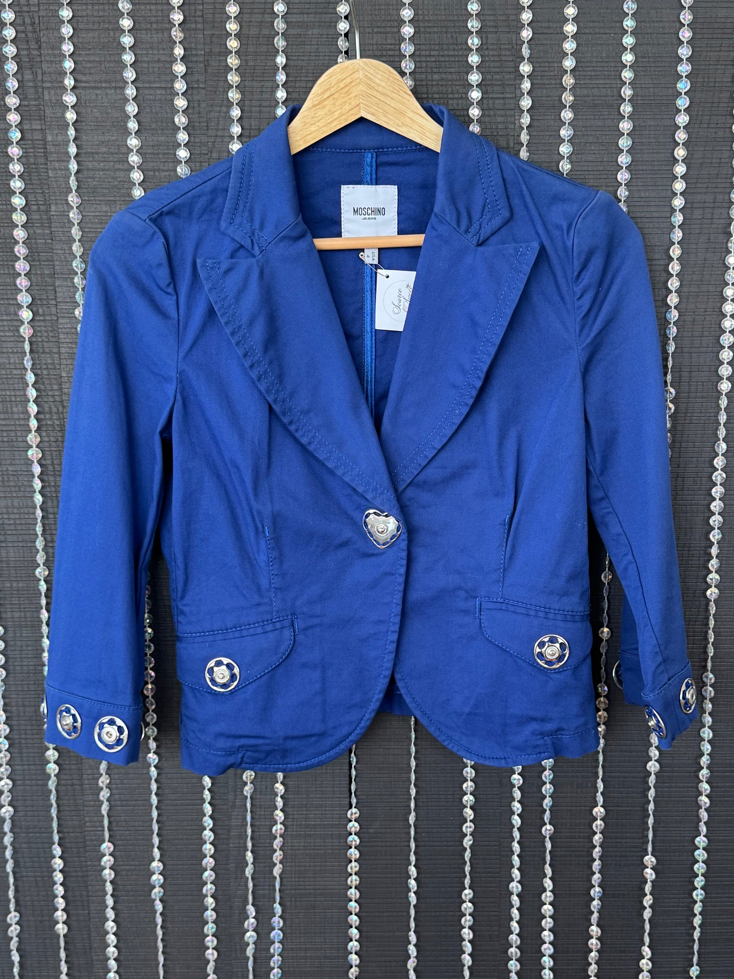 Vintage Moschino Jeans Heart Button Blazer
