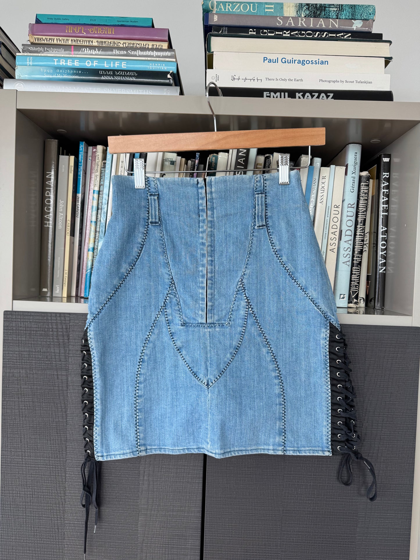 D&G S/S 2004 Denim Corset Mini Skirt
