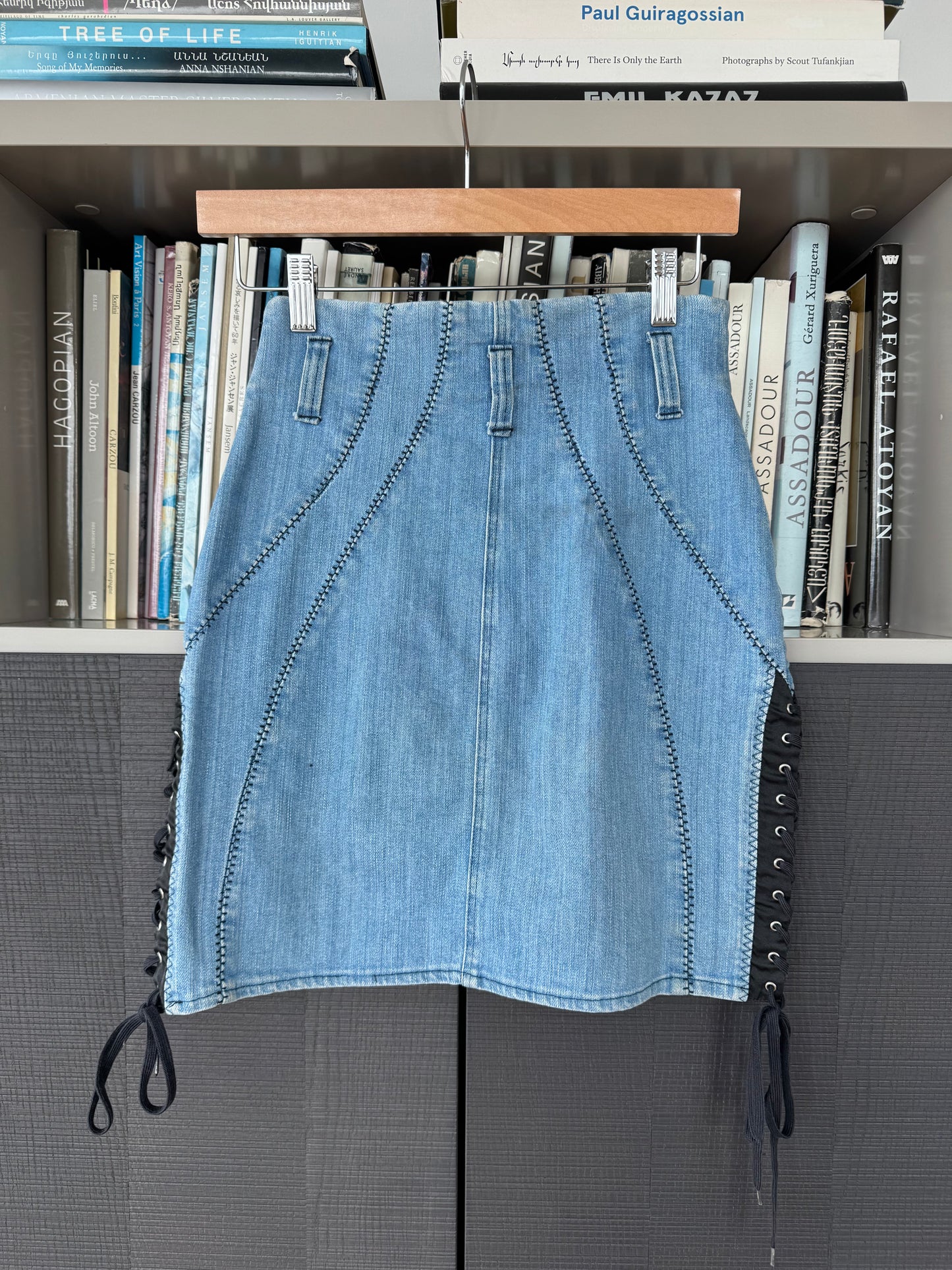 D&G S/S 2004 Denim Corset Mini Skirt