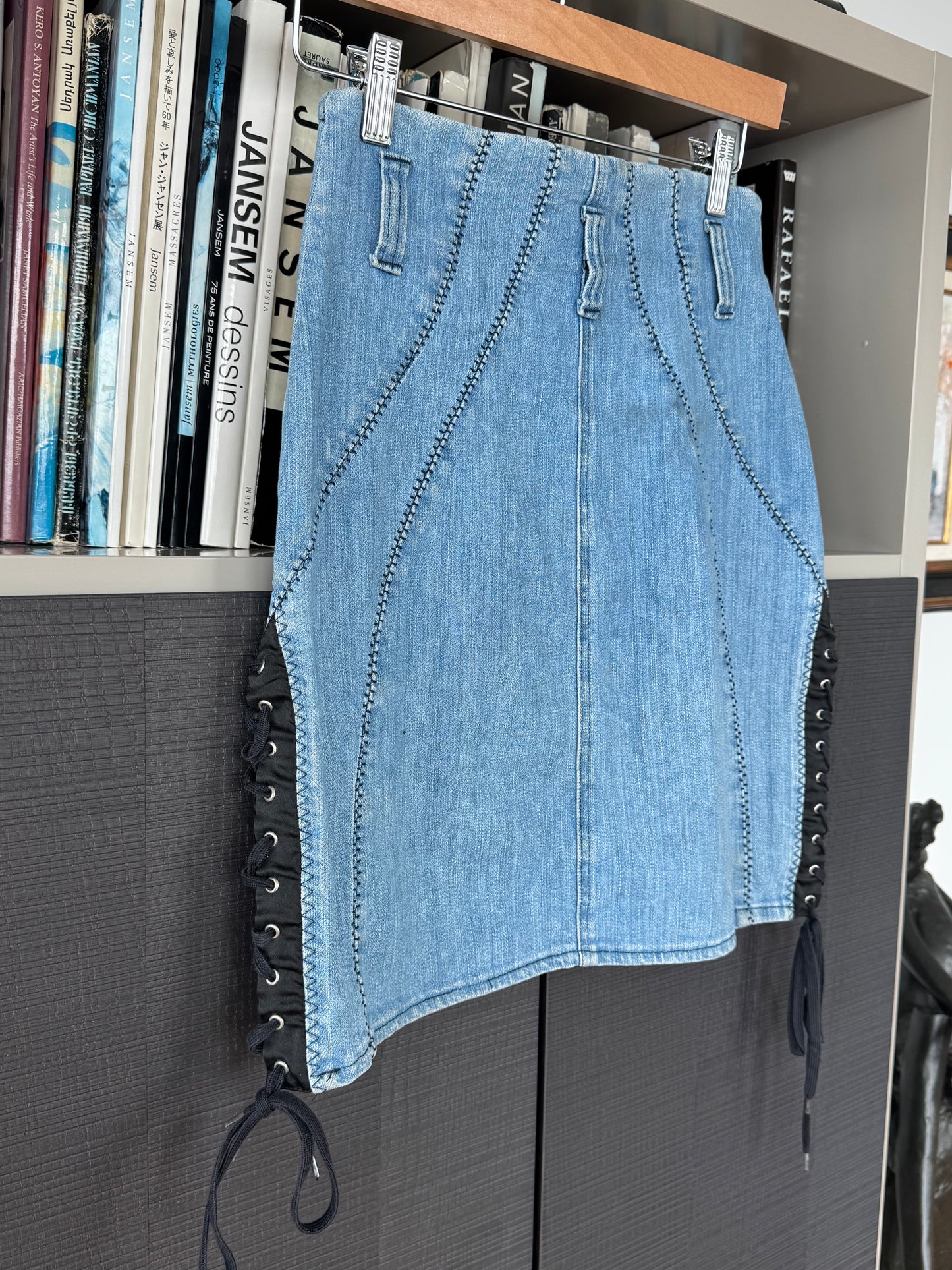 D&G S/S 2004 Denim Corset Mini Skirt