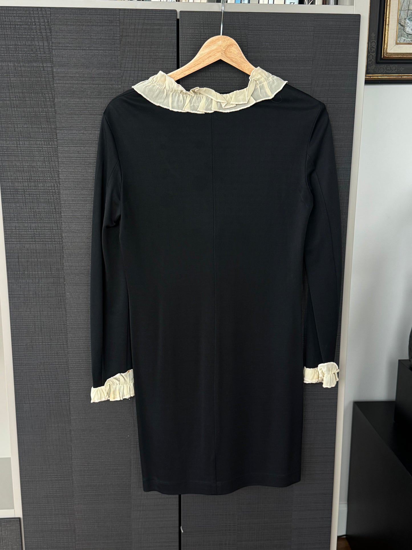 Moschino Cheap & Chic Black Ruffle Tie Dress