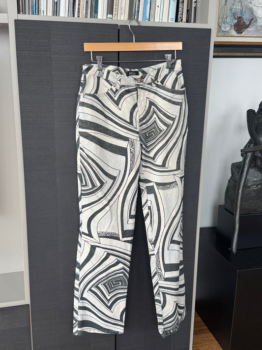 Versace Jeans Couture Graphic Monochrome Pants
