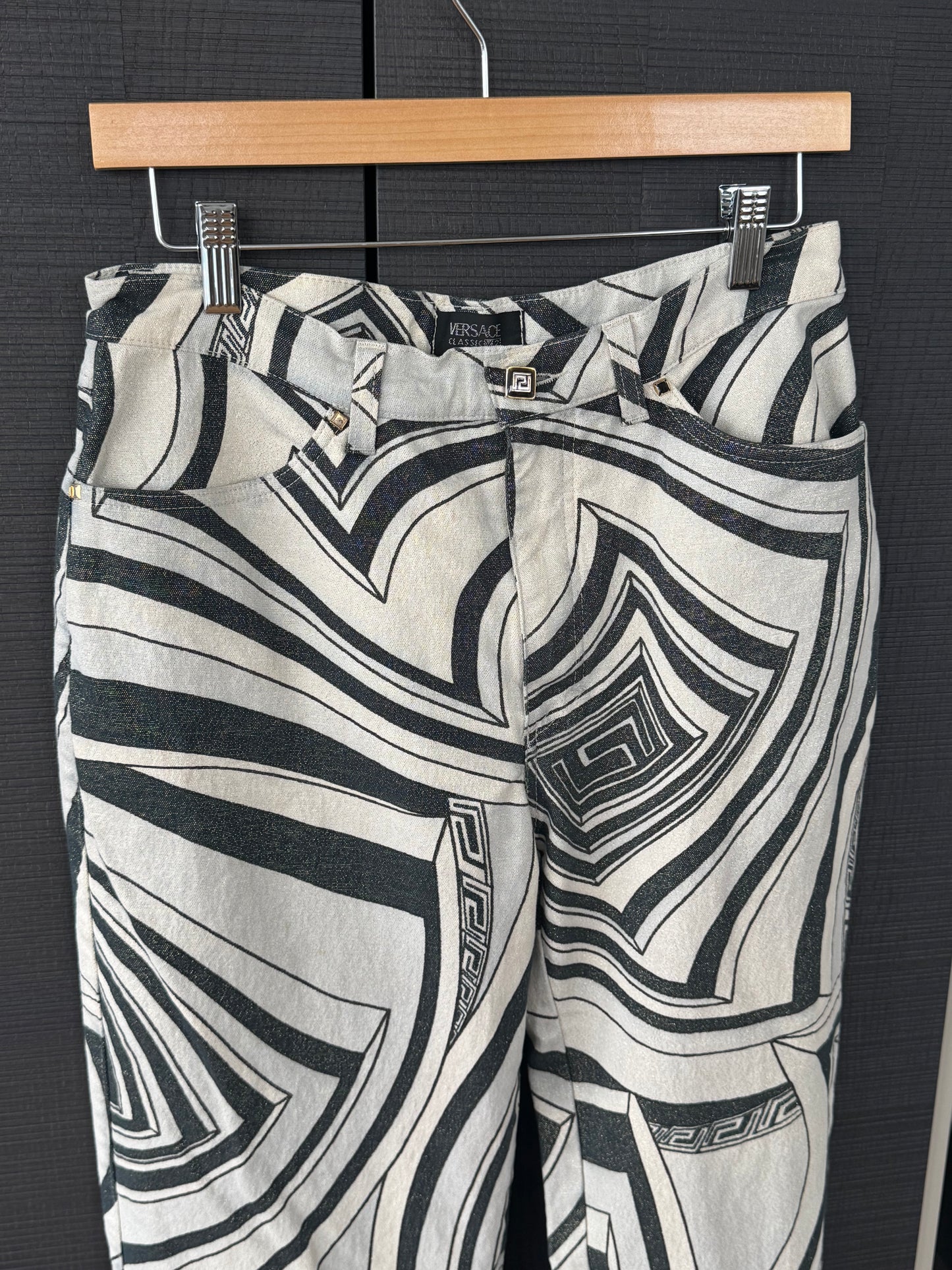 Versace Jeans Couture Graphic Monochrome Pants