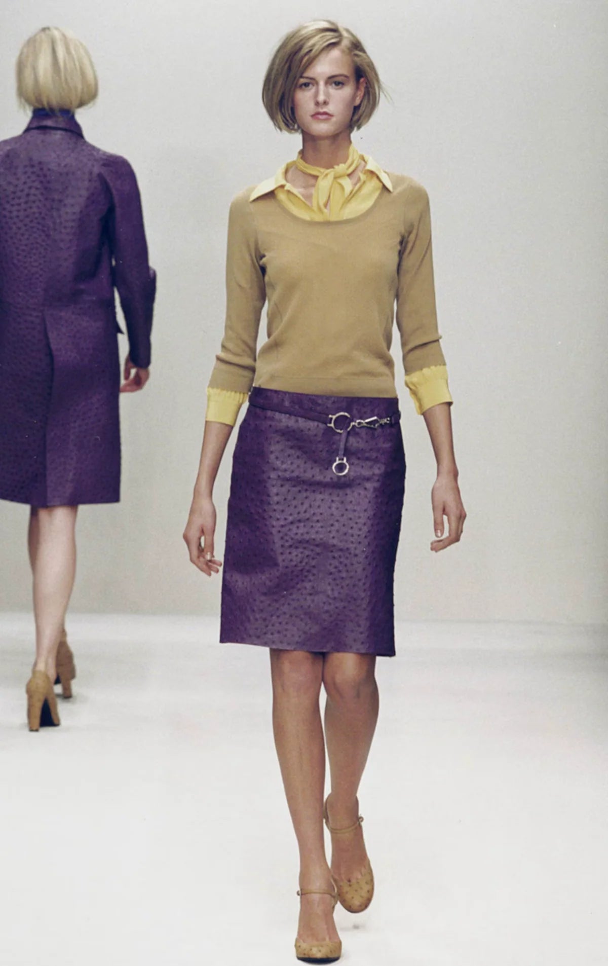 Prada SS2000 Ostrich Leather Skirt