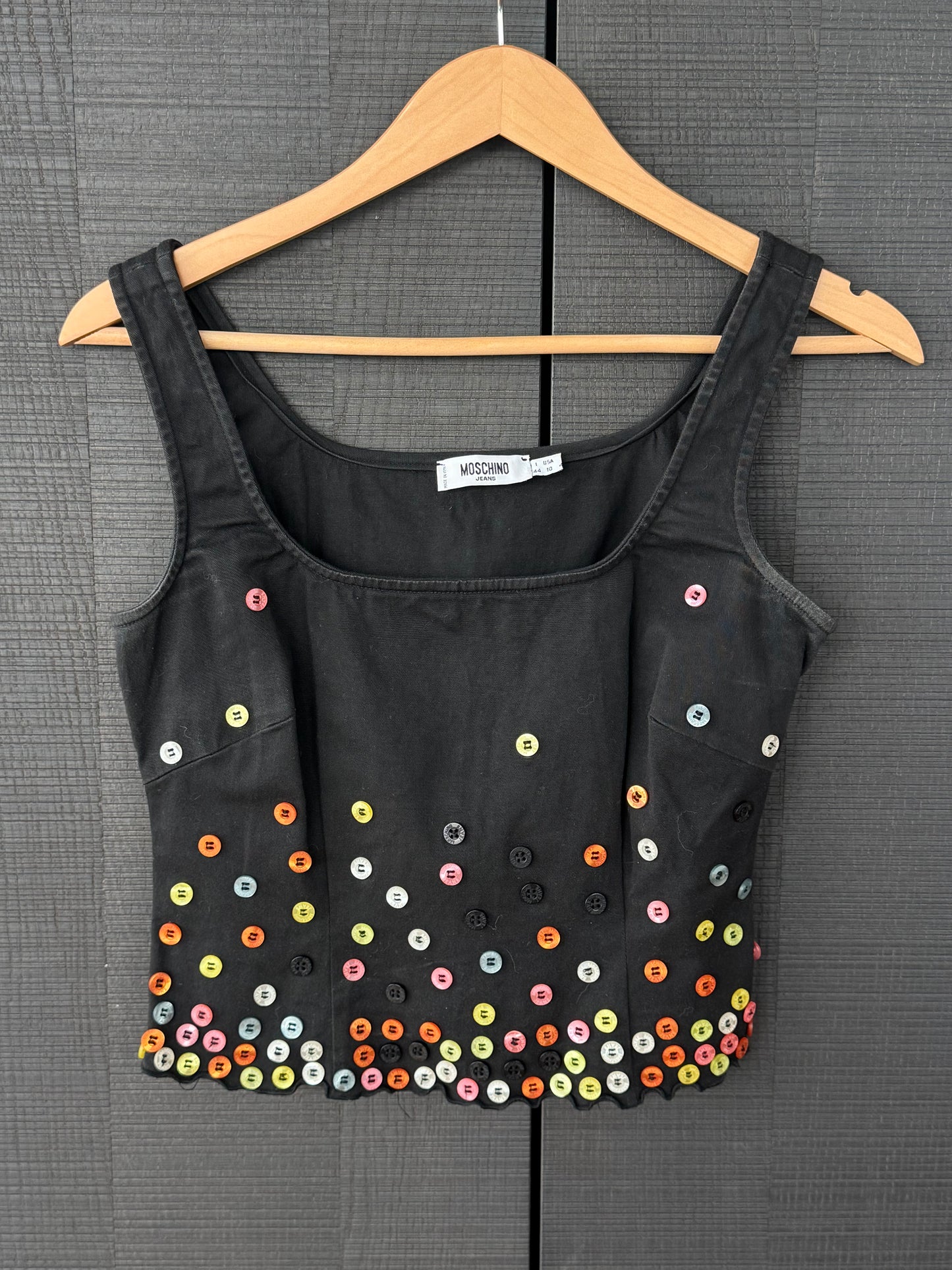 Moschino Jeans 1990s Button-Embellished Top