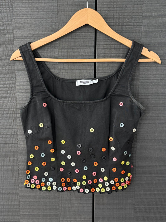 Moschino Jeans 1990s Button-Embellished Top