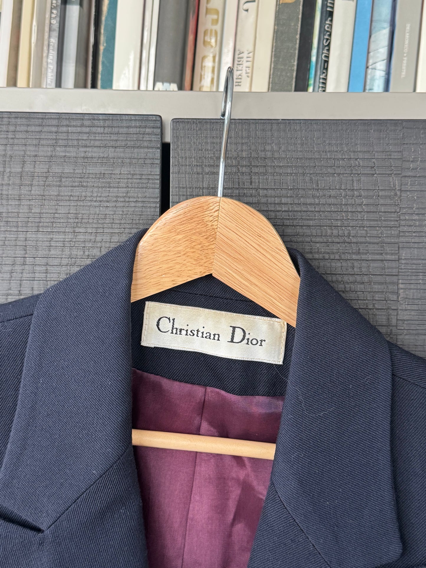 Christian Dior 1980s Navy Military Cropped Jacket