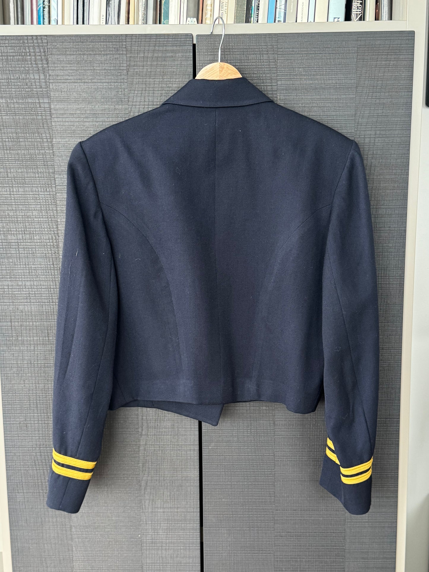 Christian Dior 1980s Navy Military Cropped Jacket