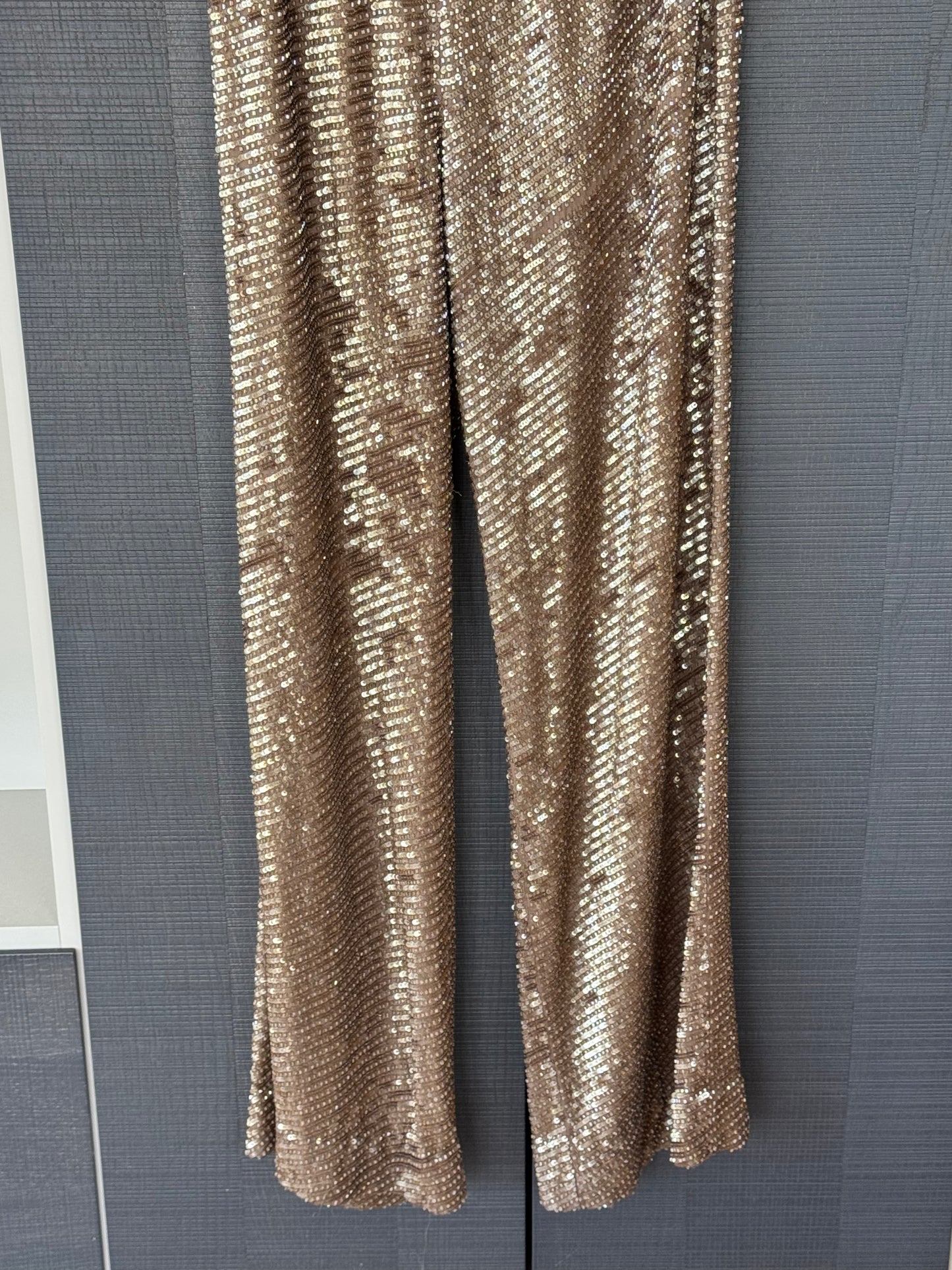 Vintage Elie Saab Silk Sequin Pants